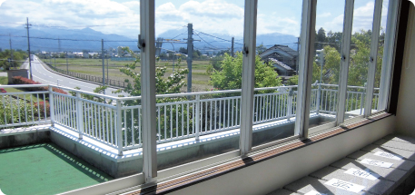 特別個別室内墓からの景色